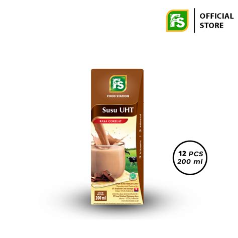 FS Susu Sapi UHT Coklat 200ml (12 pcs) - Food Station