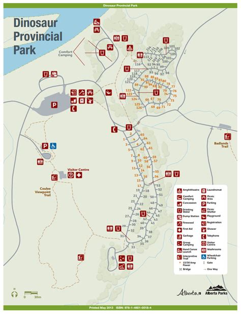 Dinosaur Provincial Park Map