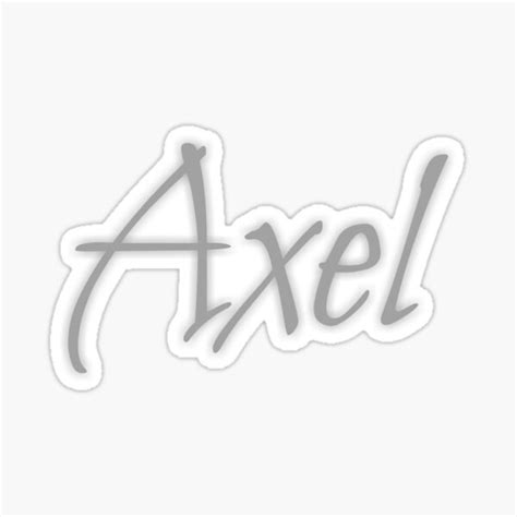 "Axel name" Sticker by LizBanegasArt | Redbubble