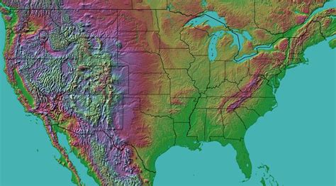 USA Landforms Map | Printable Map Of USA