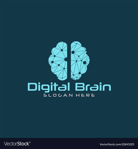 Brain tech logo Royalty Free Vector Image - VectorStock