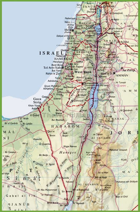 Detailed map of Israel with cities - Ontheworldmap.com