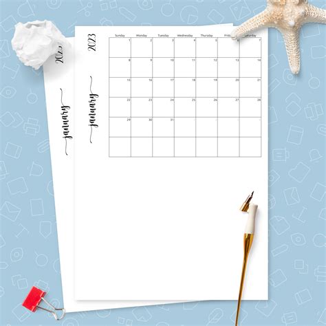 Printable Birthday Calendar Template