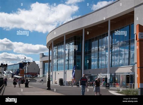 East Riding Leisure Centre building on the seafront at Bridlington ...