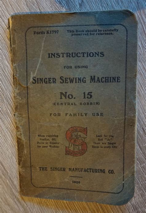 Instruction Manual for Singer model 15 Vintage sewing machine | Etsy | Sewing machine, Vintage ...