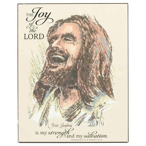 The Joy Of The Lord Laughing Jesus Artistic Brushed 8 x 10 Wood Wall Sign Plaque - Walmart.com ...