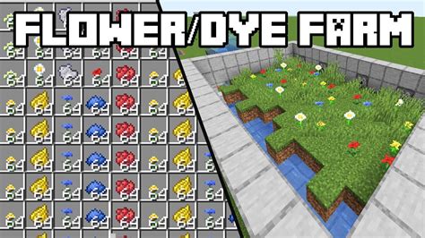 Minecraft Tutorial - Fully Automatic Flower/Dye Farm (Java edition 1.14/1.15) - YouTube