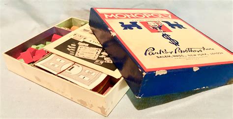 Vintage 1935 Monopoly Game by Parker Brothers with Game Board, Made in USA