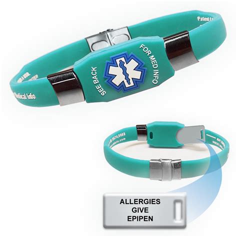 "Allergies Give EPIPEN" ELITE Medical Alert ID Bracelet. Choose Color! - Walmart.com