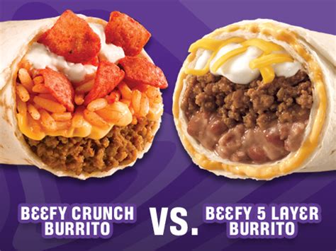 Beefy Crunch Burrito or Beefy 5 Layer? - Taco Bell - Fanpop