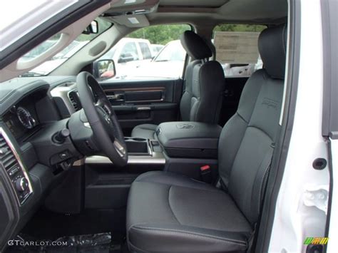 Black Interior 2014 Ram 1500 Laramie Quad Cab 4x4 Photo #84588715 | GTCarLot.com