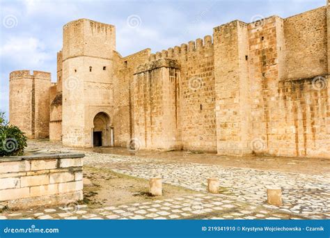 Ribat Fortress on a Rainy Day. Monastir, Tunisia Stock Photo - Image of history, historical ...