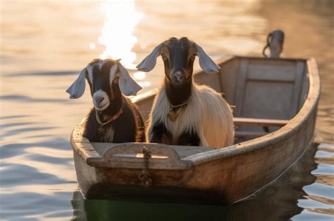 Premium Photo | Goats on a boat Beautiful illustration picture ...