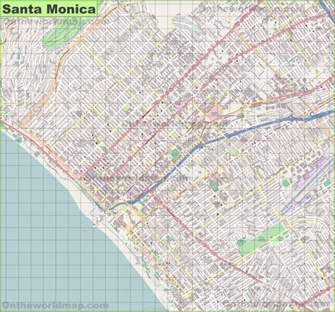 Large detailed map of Santa Monica - Ontheworldmap.com