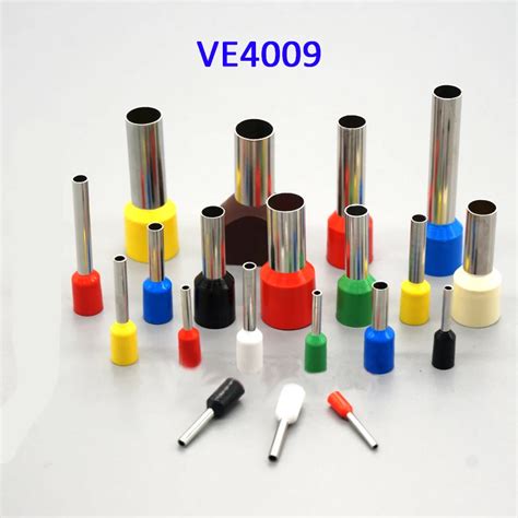 200PCS E4009 4.0mm Blocks Pin Tube Insulated End Terminal Wire Copper ...