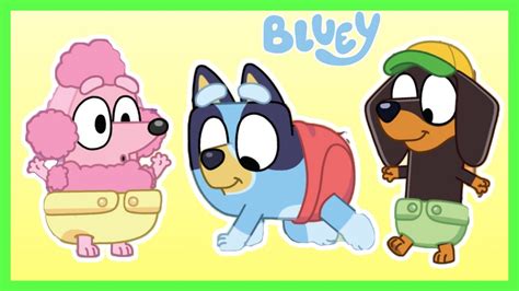 Bluey & Bingo as Babies! With Judo, Snickers, and Coco! | Disney Jr ...