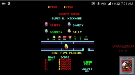 Lock N Chase (Arcade Emulated / M.A.M.E.) high score by omargeddon