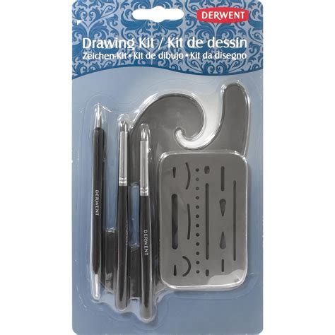 Derwent Drawing Kit Embossing Tool;2 Rubber Shapers;Eraser Shield ...
