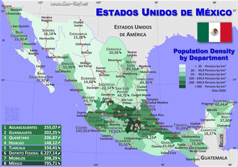 Population Density Map Of Mexico