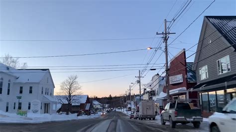 Driving through downtown Saddleback, Rangeley Maine. - Winter 2021 - YouTube