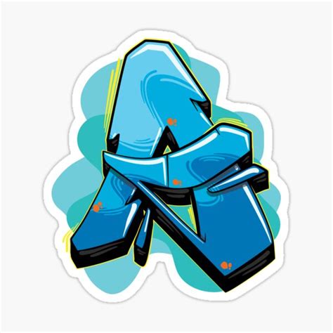 "Graffiti Letter A" Sticker for Sale by NameGraffiti | Redbubble