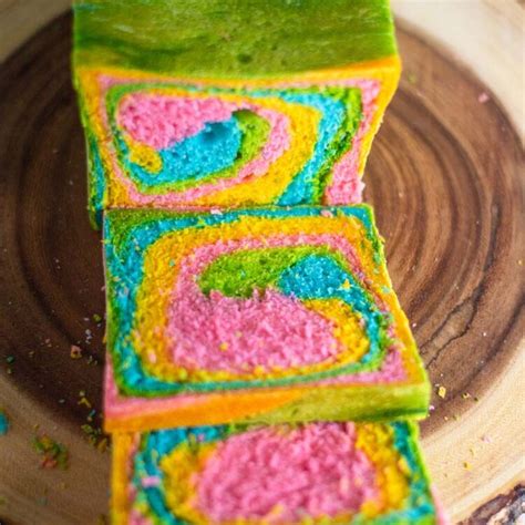 An easy Recipe for Rainbow Bread - The Flavor Bells