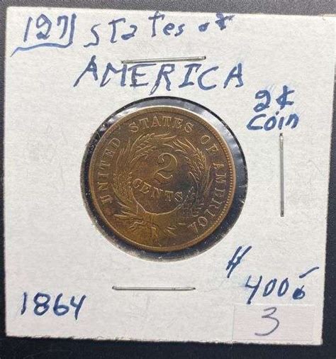 1864 U.S. 2 Cent Coin - Sherwood Auctions