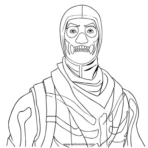 Skull Trooper from Fortnite coloring page