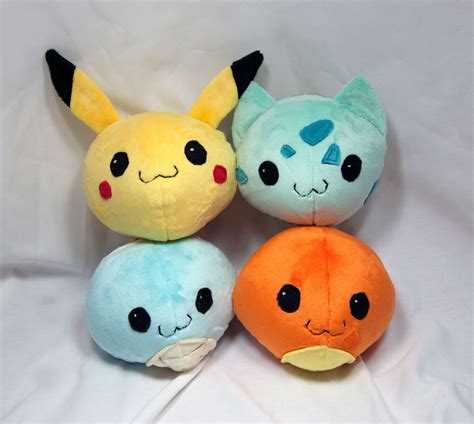 Round Pokemon Plush Collection Pikachu by SeamsLegitCrafts on Etsy