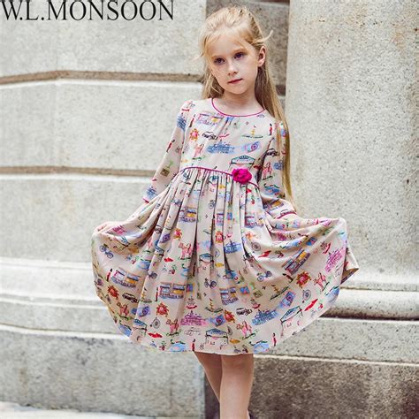 W.L.MONSOON Girls Dresses for Party 2017 Brand Toddler Girls Clothes ...