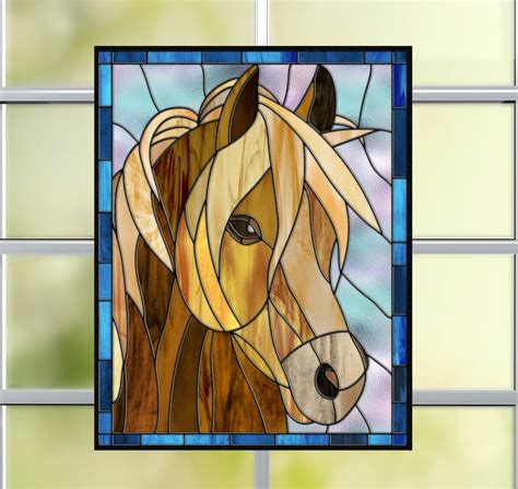 Horse WINDOW CLING Faux Stained Glass Suncatcher Size - Etsy