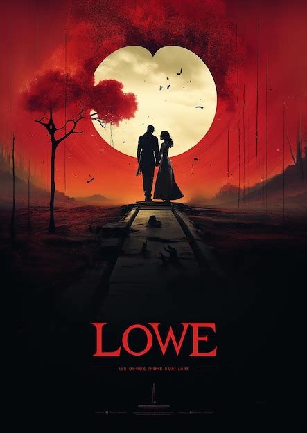 LOVE in a poster movie | Premium AI-generated vector