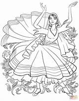 Tatar Girl Dancing coloring Page  Free Printable Coloring Pages sketch template