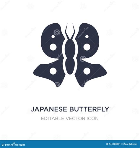 Japanese Butterfly Icon On White Background. Simple Element ...