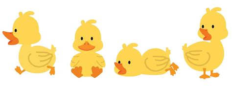 Cute yellow ducks cartoon collcetion set 5186613 Vector Art at Vecteezy