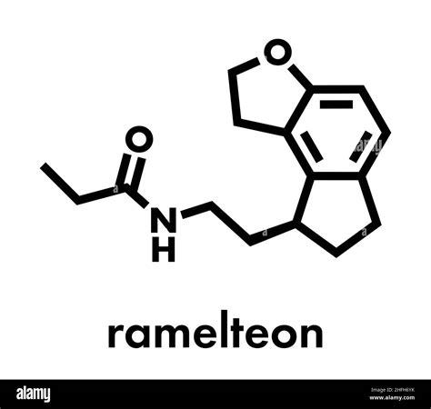 Ramelteon insomnia drug molecule. Skeletal formula Stock Vector Image ...