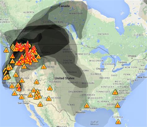 UPDATED: Smoke map, Aug. 26, 2015 - Wildfire Today