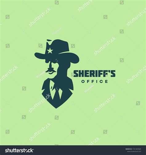 Sheriff Logo Design Template Light Background Stock Vector (Royalty ...