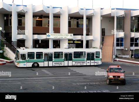 Bus parked outside Djibouti airport Stock Photo - Alamy