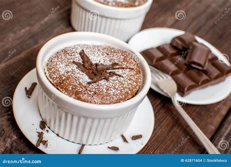 Traditional Chocolate Souffle Stock Photo - Image of temptation, brown ...