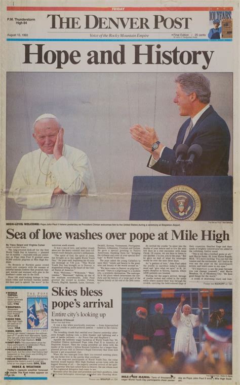 PHOTOS: Denver Post front pages