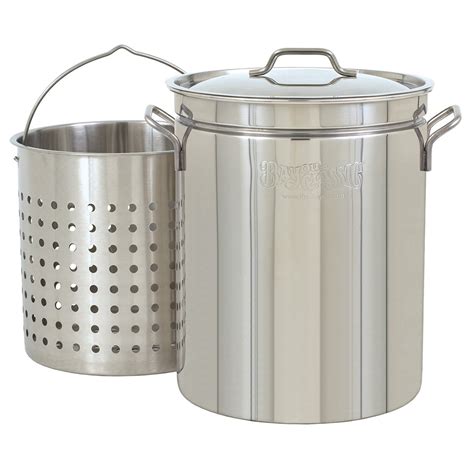 Bayou Classic Large 62 Quart Stainless Steel Soup Cooking Stock Pot with Basket - Walmart.com ...