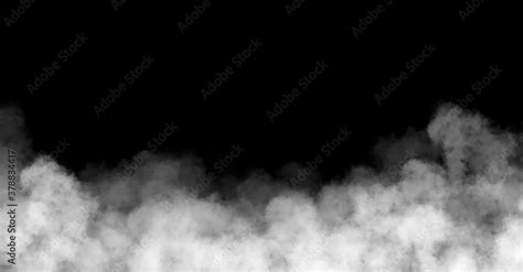 White fog or smoke on dark copy space background, smoke effect for your ...