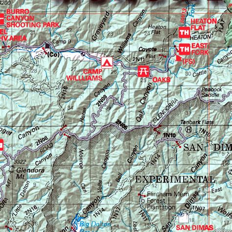 San Gabriel Mountains National Monument October 2014 map by US Forest ...