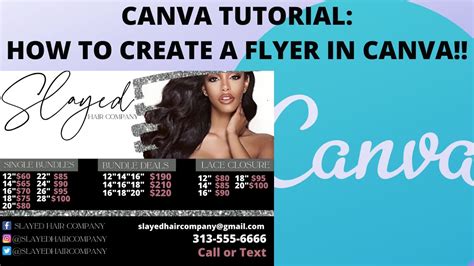 CANVA TUTORIAL: How to create a flyer in Canva!! - YouTube