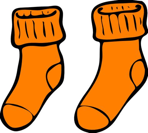 Orange Sock Clip Art at Clker.com - vector clip art online, royalty ...