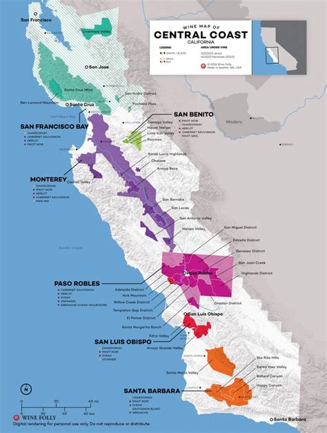 Central Coast Wine The Varieties And Regions Wine Maps Central | Images and Photos finder