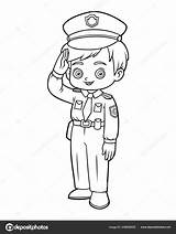 Security Guard Coloring Pages sketch template
