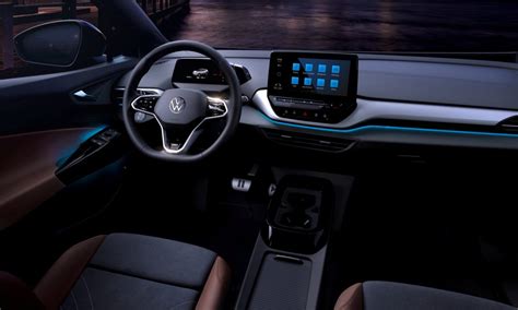 The interior design of the Volkswagen ID.4 looks so technological and ...