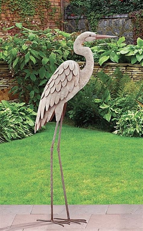 Crane Sculptures Garden Statues - Garden Design Ideas